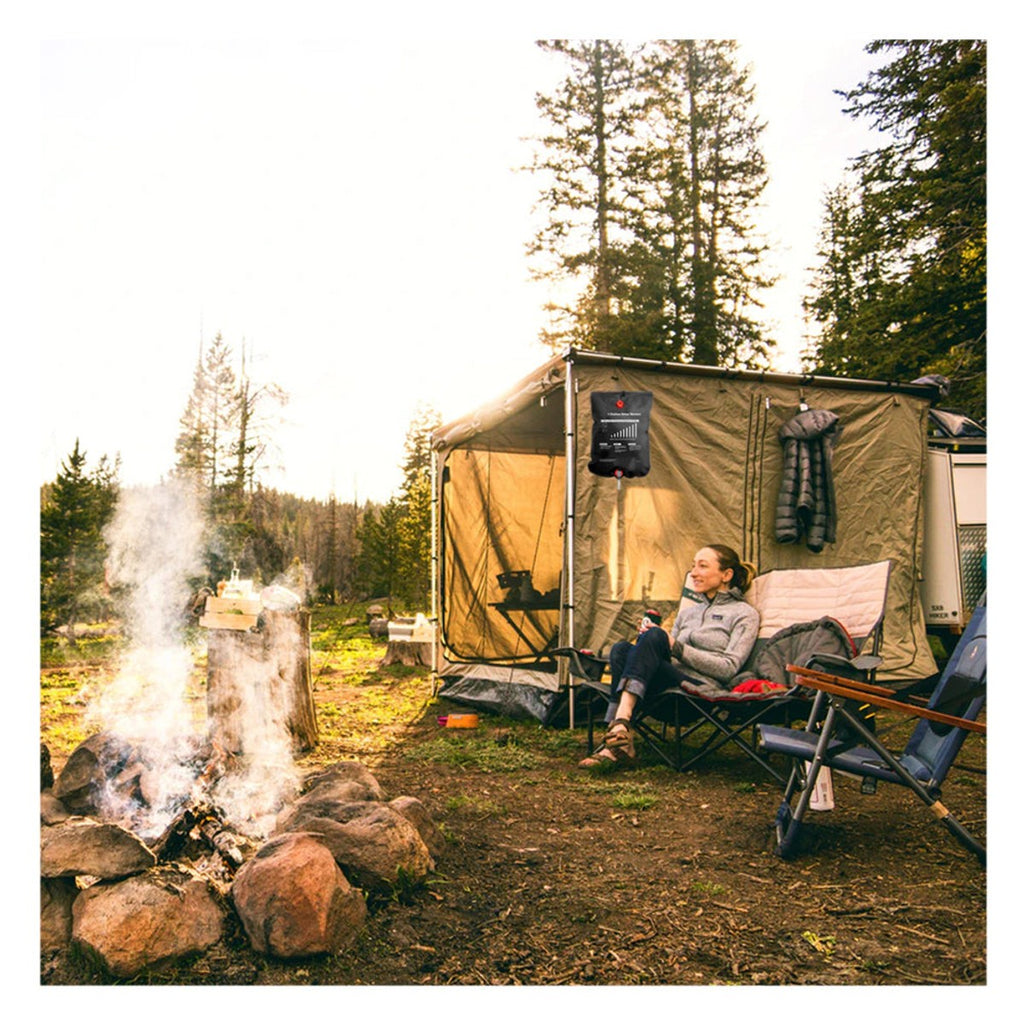 Portable Solar Camping Shower Bag 20L with Temperature Gauge