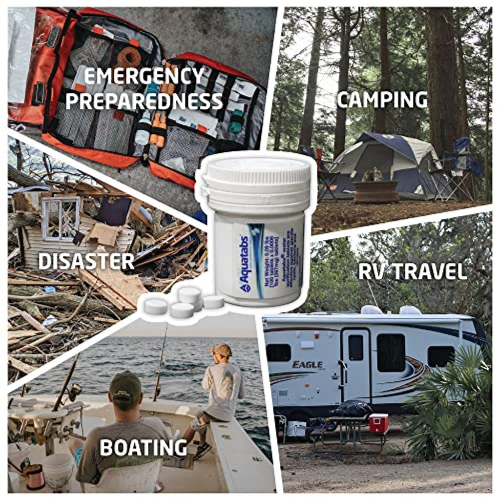 Portable Water Purification Tablets 100 Pack | Emergency Survival